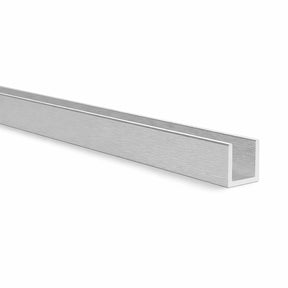 GlassX BS002 U-Channel Base Shoe Rail for Glass Panels - 10'