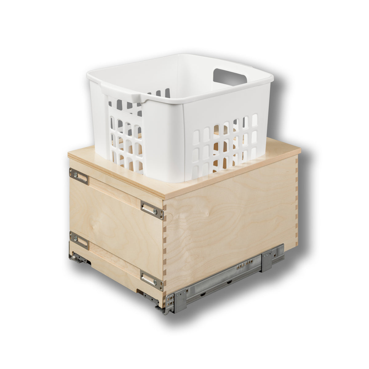 #Option_14 3/8 x 19 5/8 x 20 - Blum Movento Slides, 1.3 Bushel Hamper