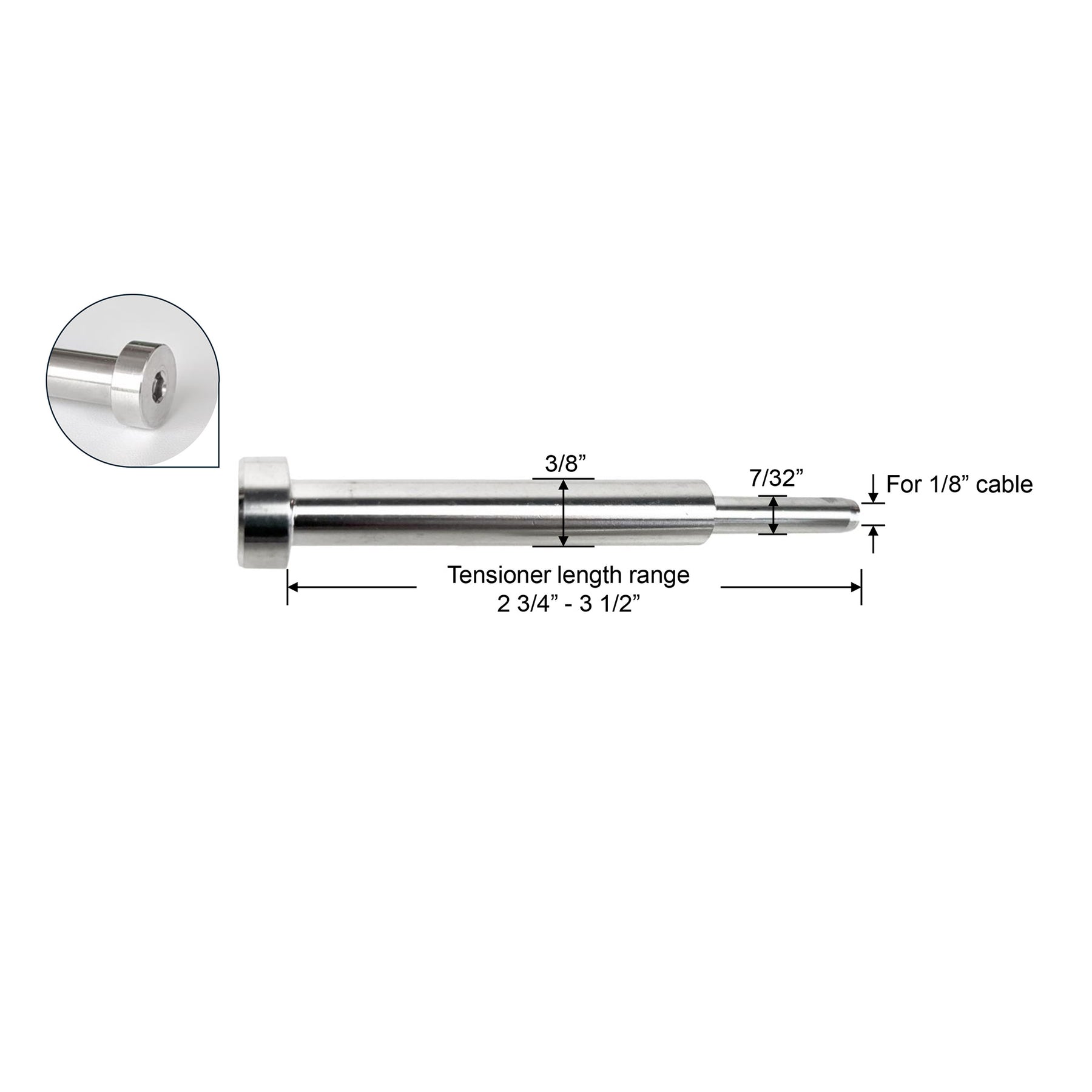 SteelX CC005 1/8" Cable Hardware - Swage Tensioner