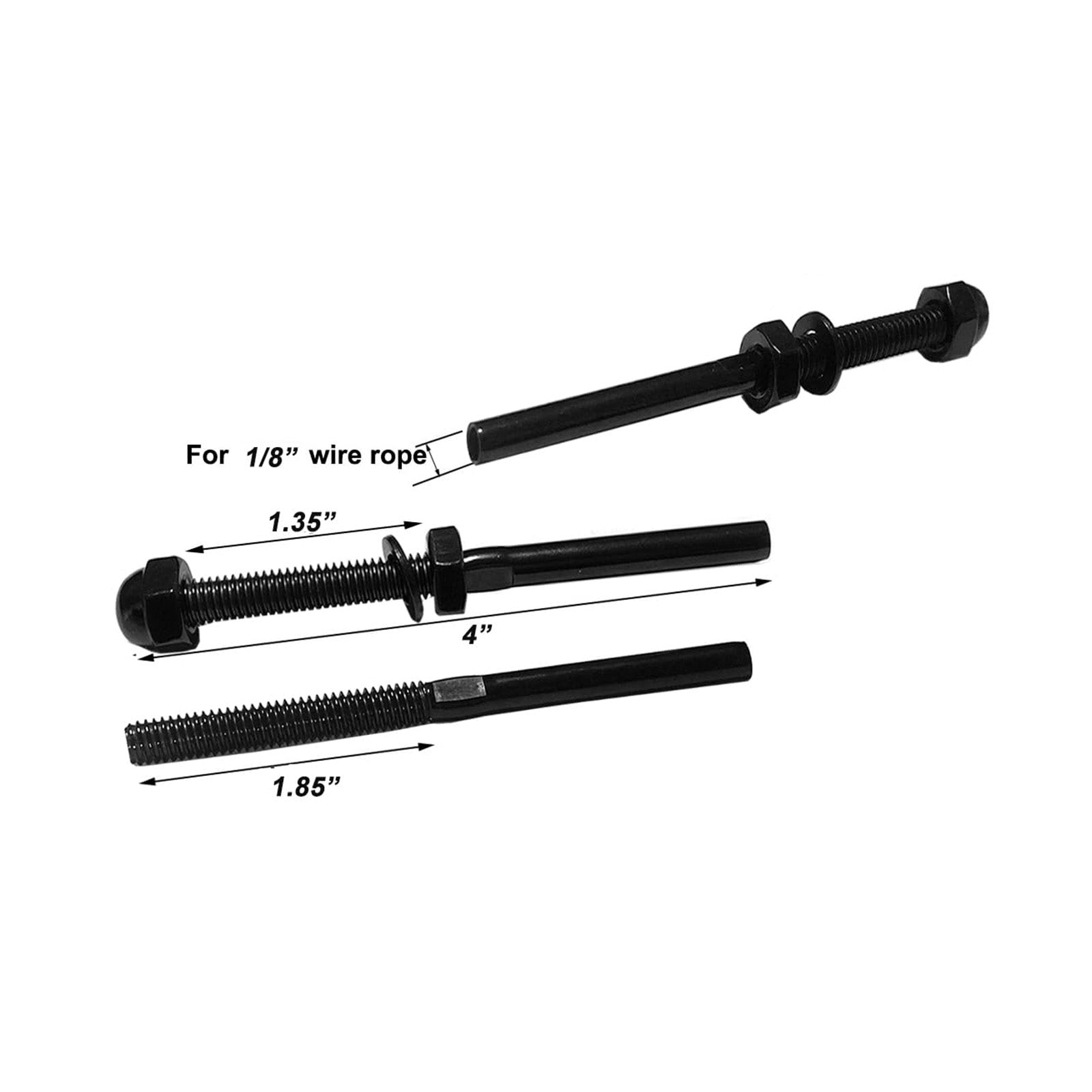 SteelX CC007 1/8" Cable Hardware - Hand Swage Threaded Stud Tensioner