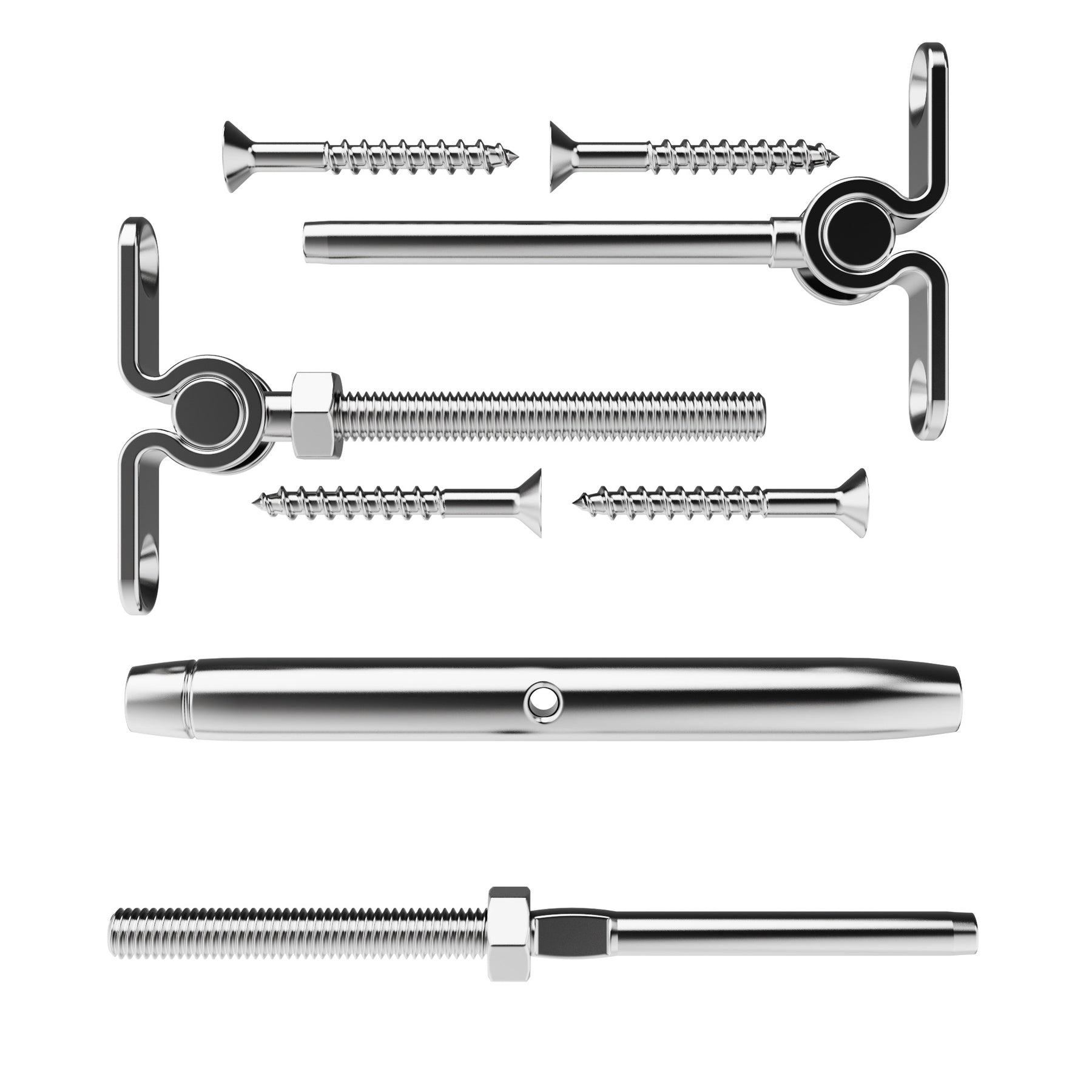 SteelX CC008 1/8" Cable Hardware - Swage Toggle Turnbuckle