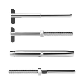 SteelX CC011 1/8" Cable Hardware - Swage Turnbuckle