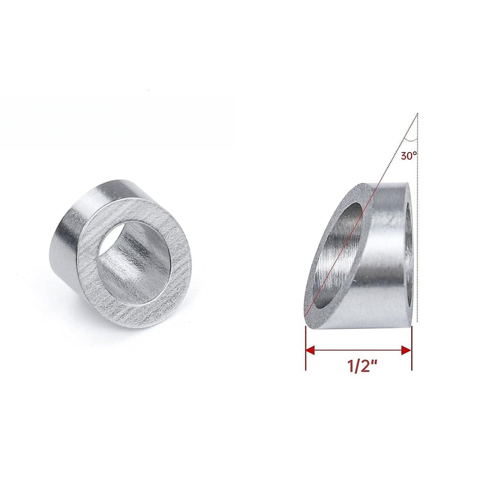 SteelX CC013 1/8" Cable Hardware - 30 Degree Angle Beveled Washer - 3/8" Inner Diameter
