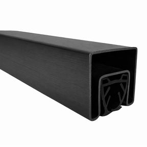 GlassX CR01SQ Square Cap Rail for Glass Panels - 16' - Stainless Steel