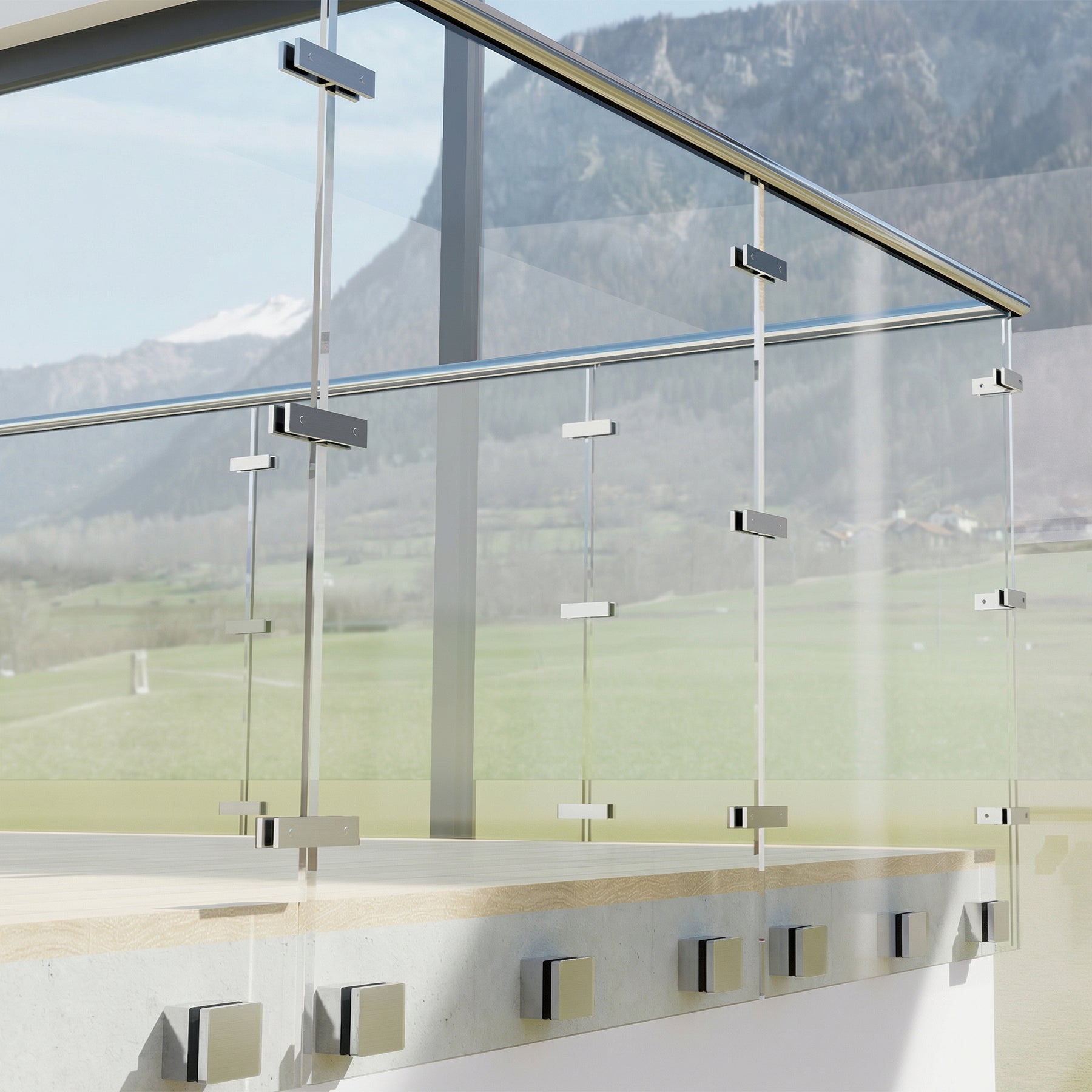 GlassX CR02RD Round Cap Rail for Glass Panels - 16' - Stainless Steel