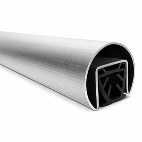 GlassX CR02RD Round Cap Rail for Glass Panels - 16' - Stainless Steel