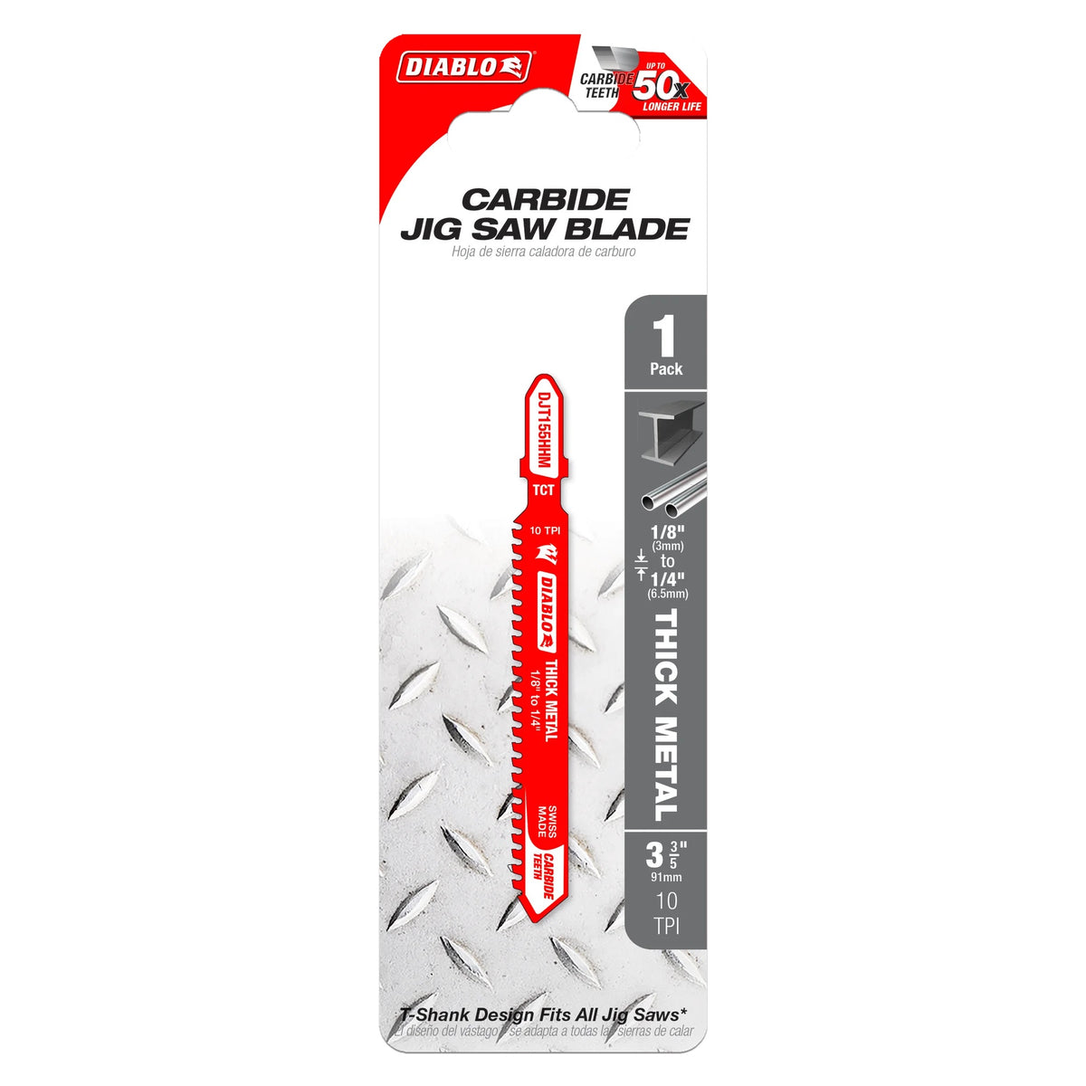 Diablo Carbide T-Shank Jig Saw Blade for Thick Metal