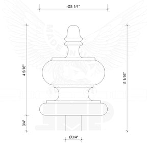 Finial Newel Post Cap FN-0105