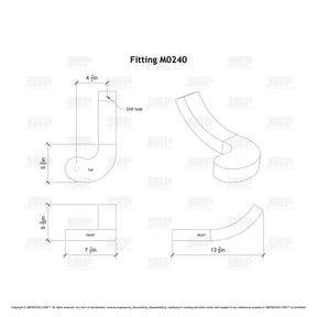 Fitting M0240 - Round Turnout Large (Left Hand)