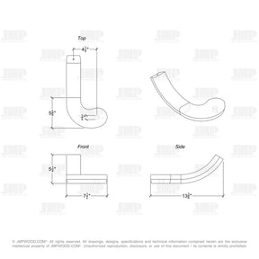 Fitting M4445 - Round Turnout Large (Right Hand)