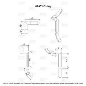 Fitting M8455 - Level Quarter Turn Gooseneck Fitting (Right Hand)