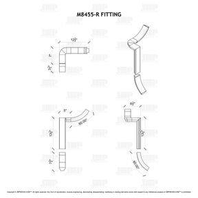 Fitting M8455-R (Rounded) - Level Quarter Turn Gooseneck Fitting (Right Hand)