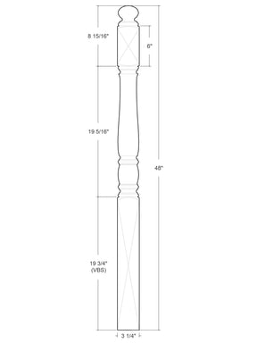 Milano Post to Post Newel