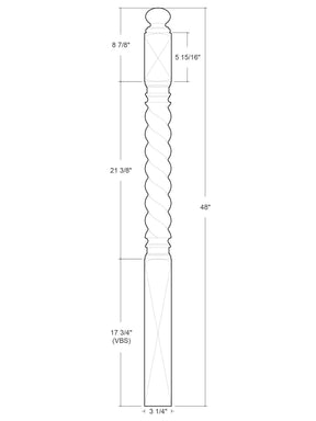 Napoleon Post to Post Newel (Barley Twist)