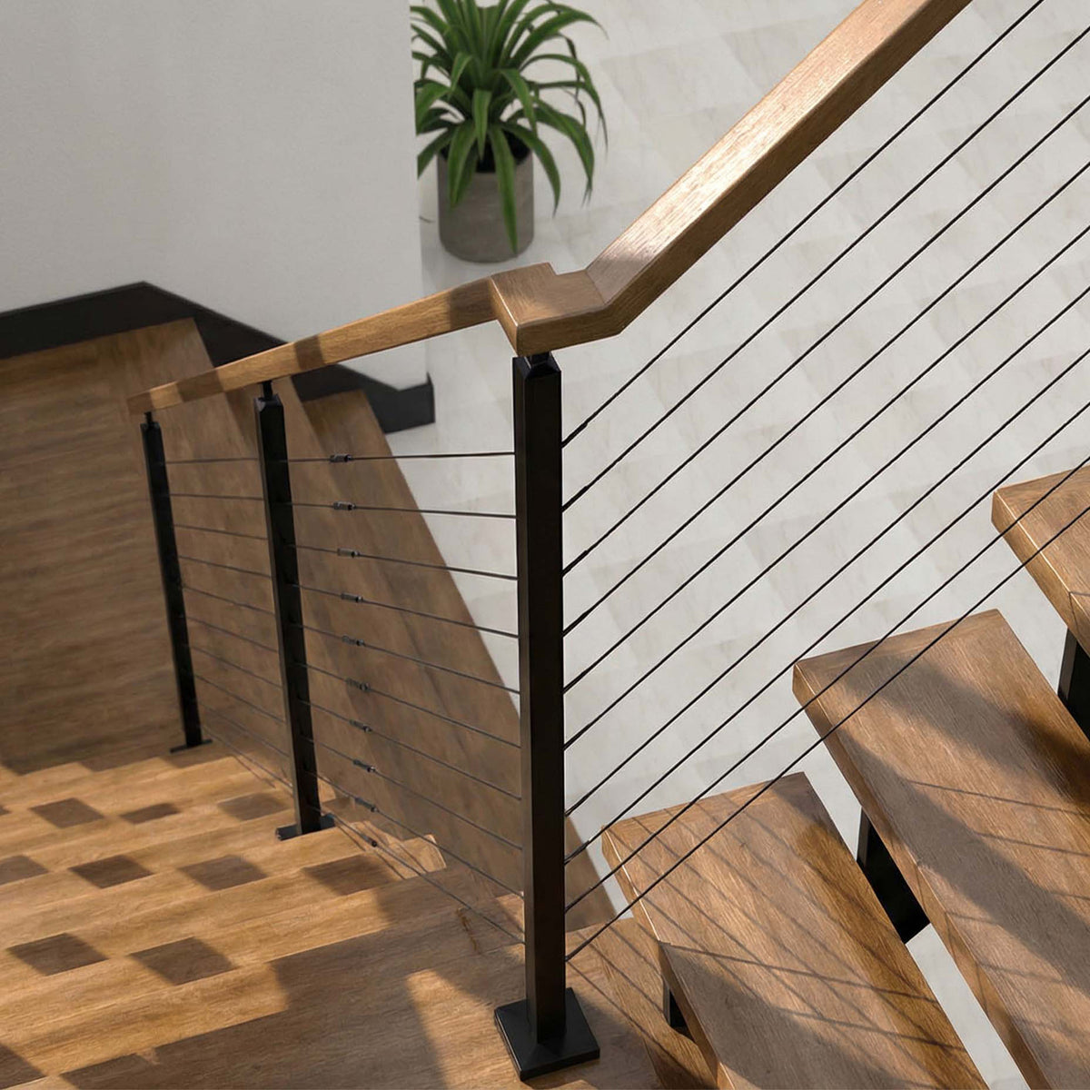 SteelX NP042 Newel Post - 90° Quarter Turn Holes