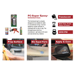 PC Super Epoxy PC-50 50ml Static Mixing Nozzles (2 Pack)