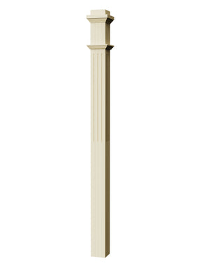 Box Newel 4075F - Fluted (3-1/2")