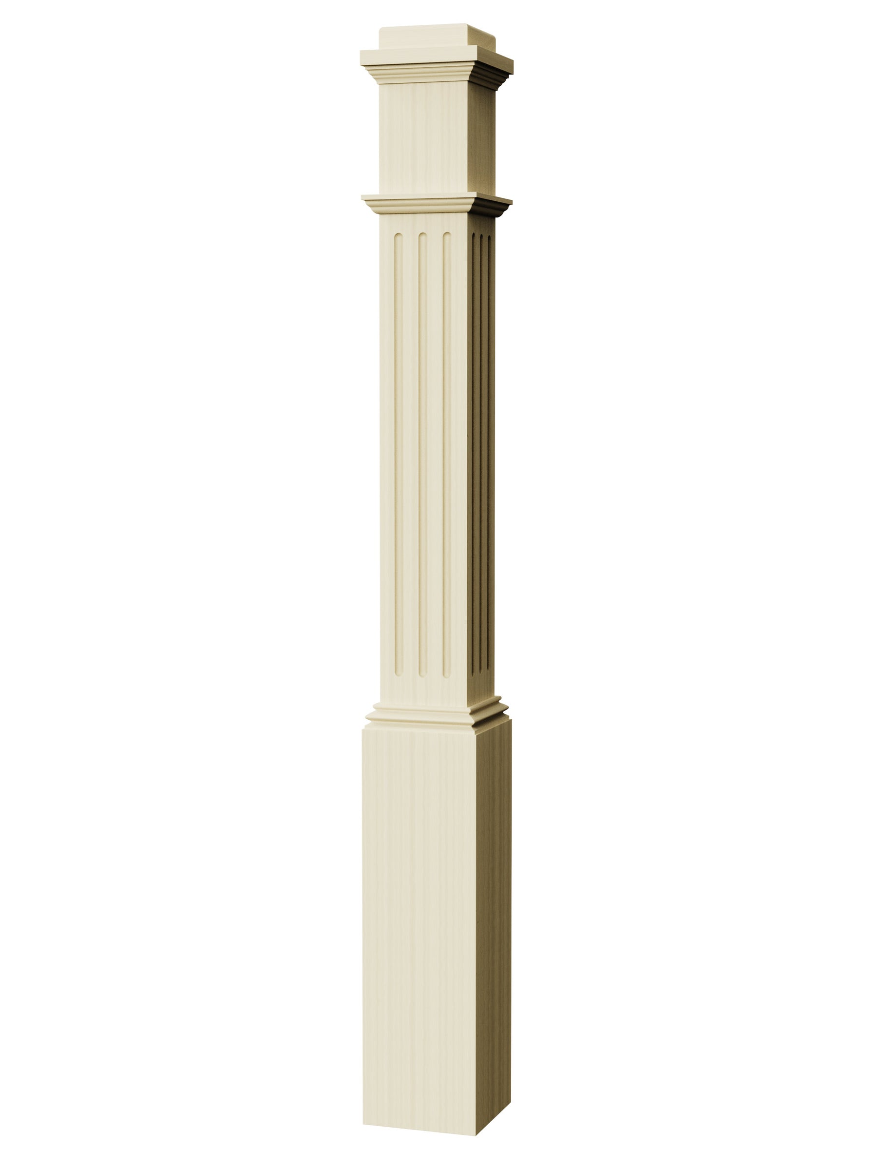 Box Newel 4091FL - Fluted (6-1/4")