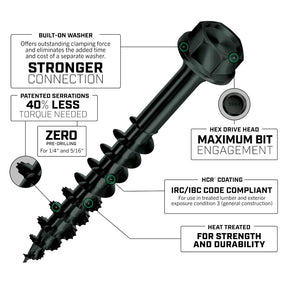 SPAX Hex Washer Head HCR PowerLags