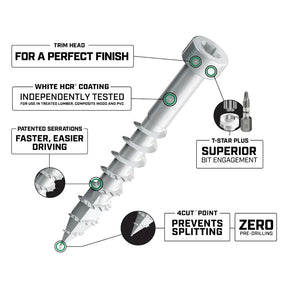 SPAX PowerTrim Partial Thread Finishing Screws - Cylindric Trim Head, T-Star Plus, HCR