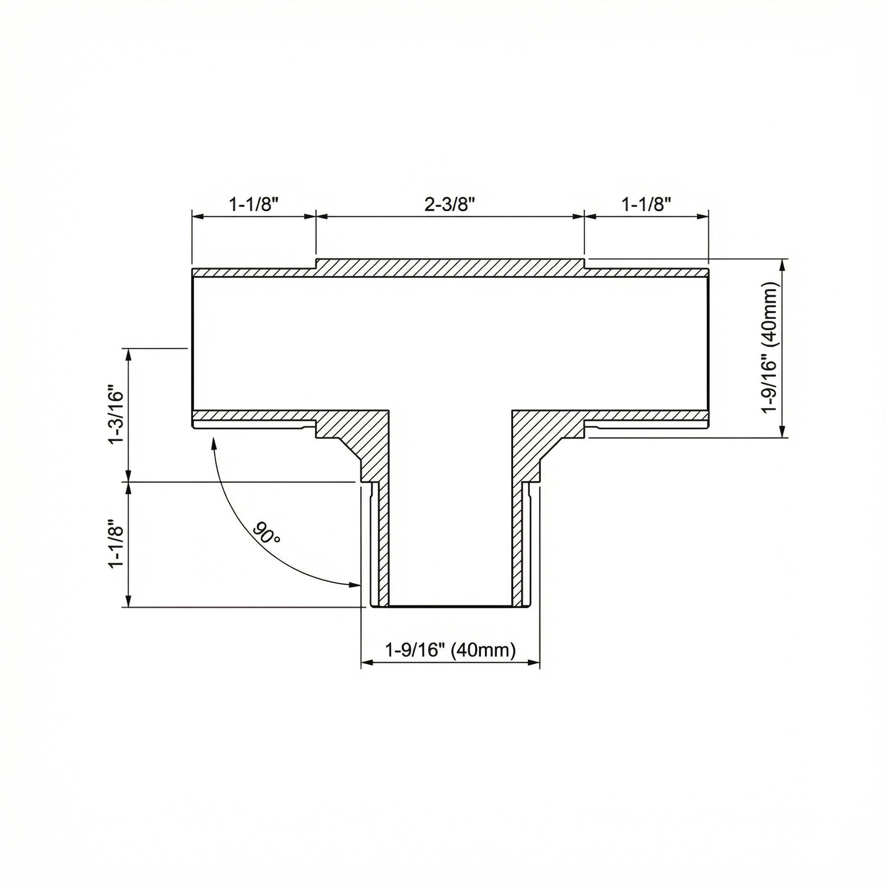 SteelX TC002 Triple T Connector