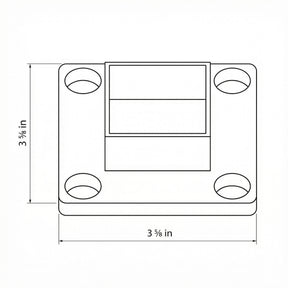 SteelX WF001 Wall Mount Handrail Flange