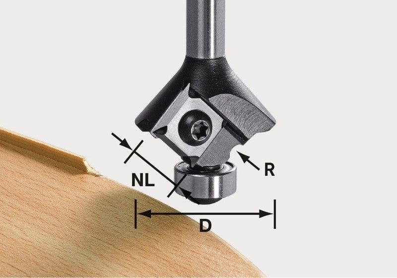 Festool Radius Router Bit S8 HW R1,5 D28 KL12,7 MFK
