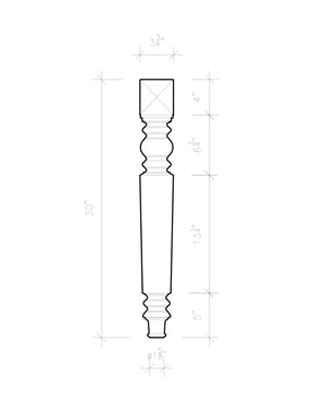Empire Table Leg