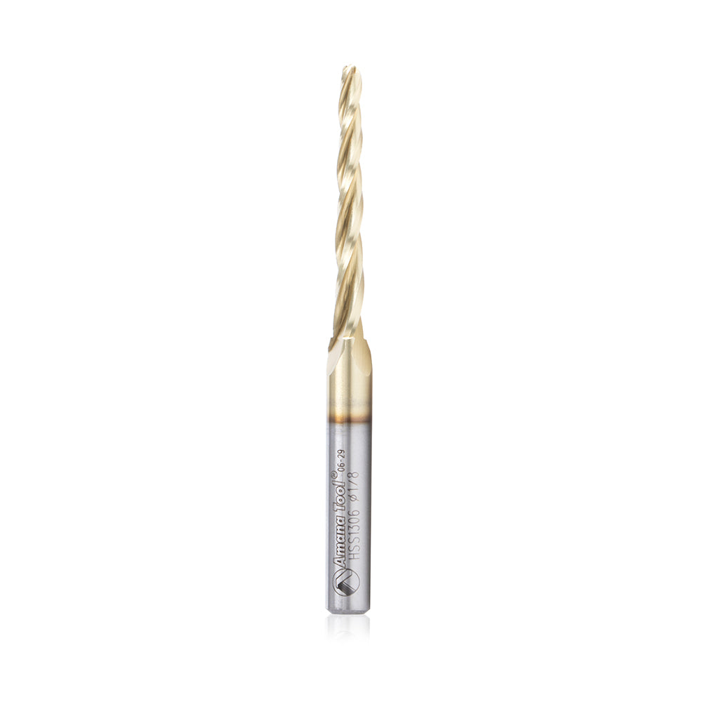 Amana Tool High Speed Steel (HSS) Carving CNC 2D and 3D ZrN Coated Router Bits