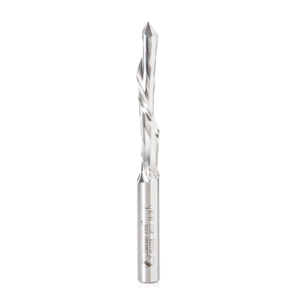 Amana Tool High Speed Steel (HSS) Single Flute Down-Cut Metal Clad Door Bits for Door Machines