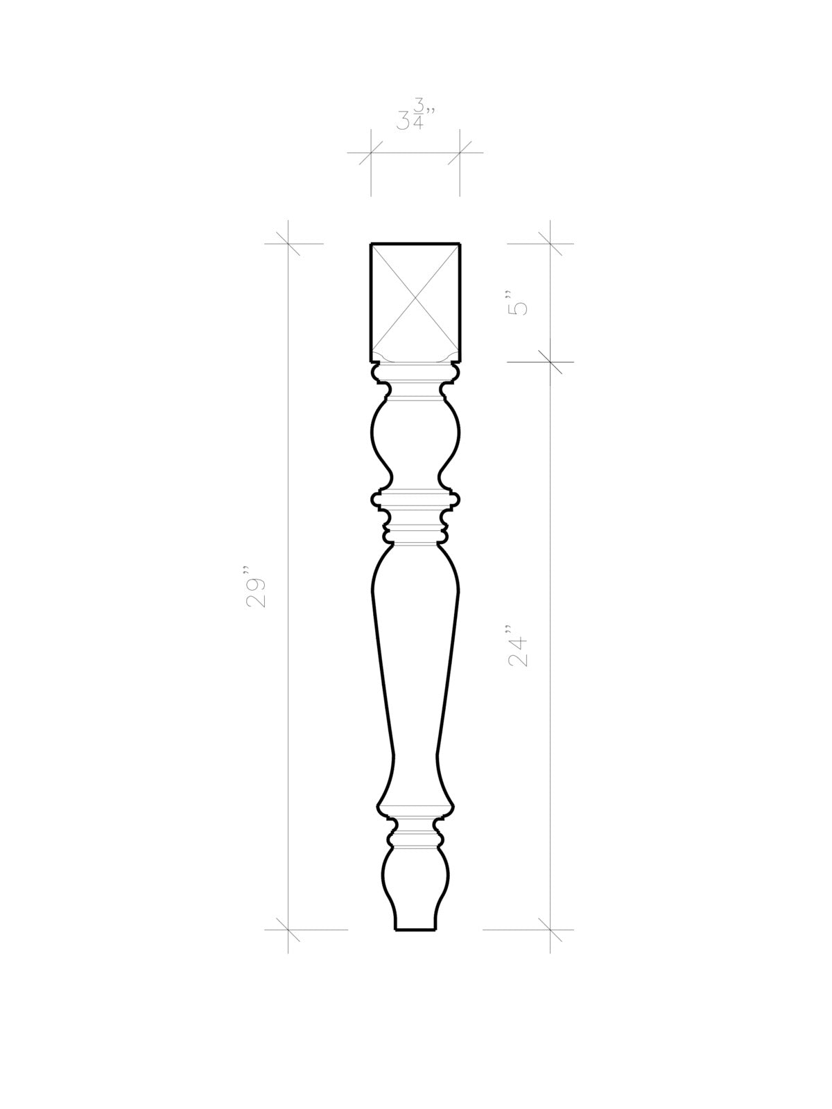 Memphis Table Leg