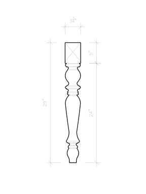 Memphis Table Leg