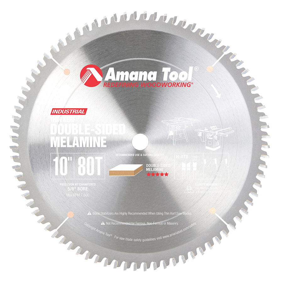 Amana Tool Double-Face Melamine, Korton & Veneers Thin Kerf Saw Blades