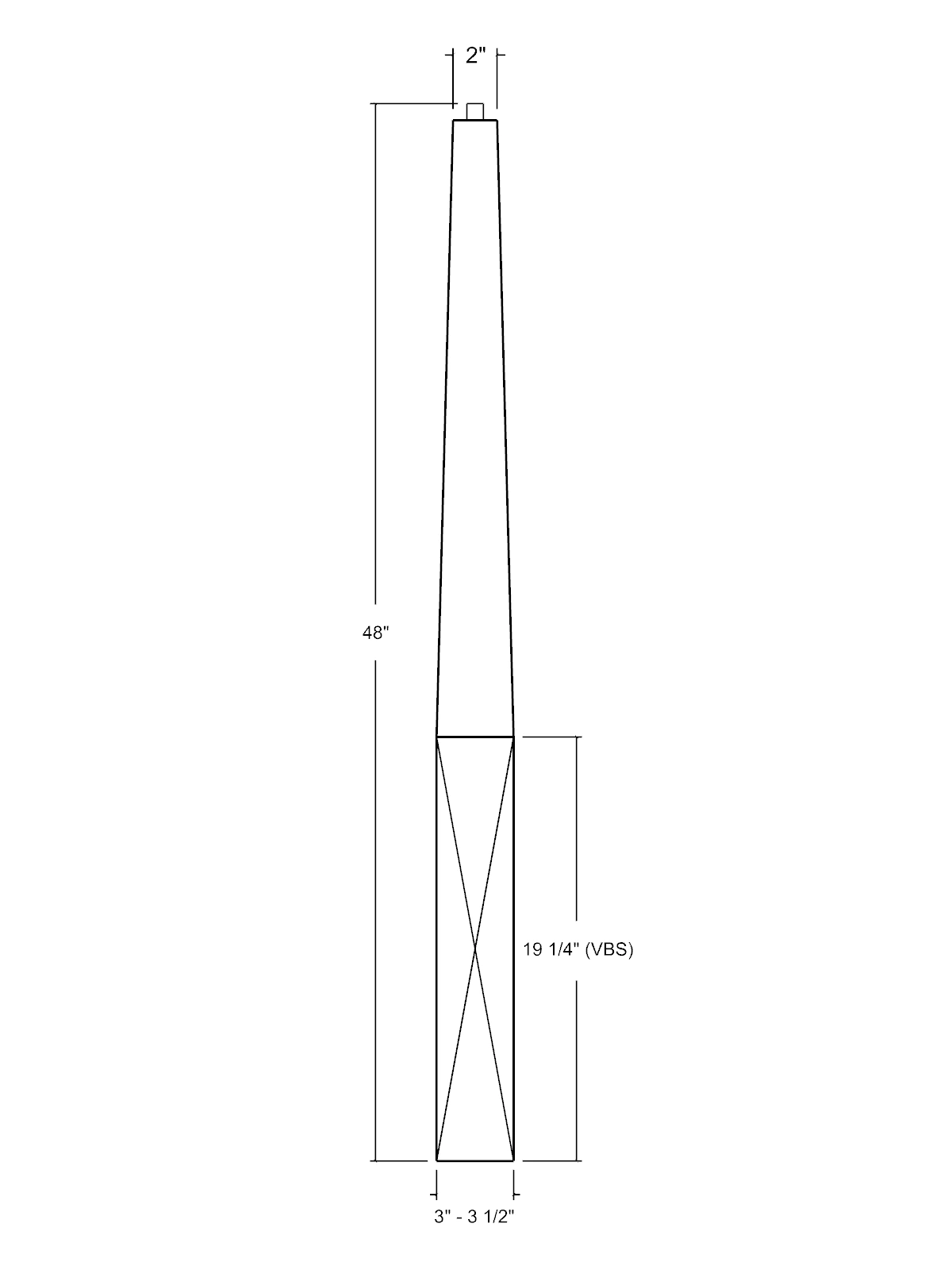 1600 Newel Post