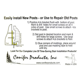 4Js Newel Post Mounting System