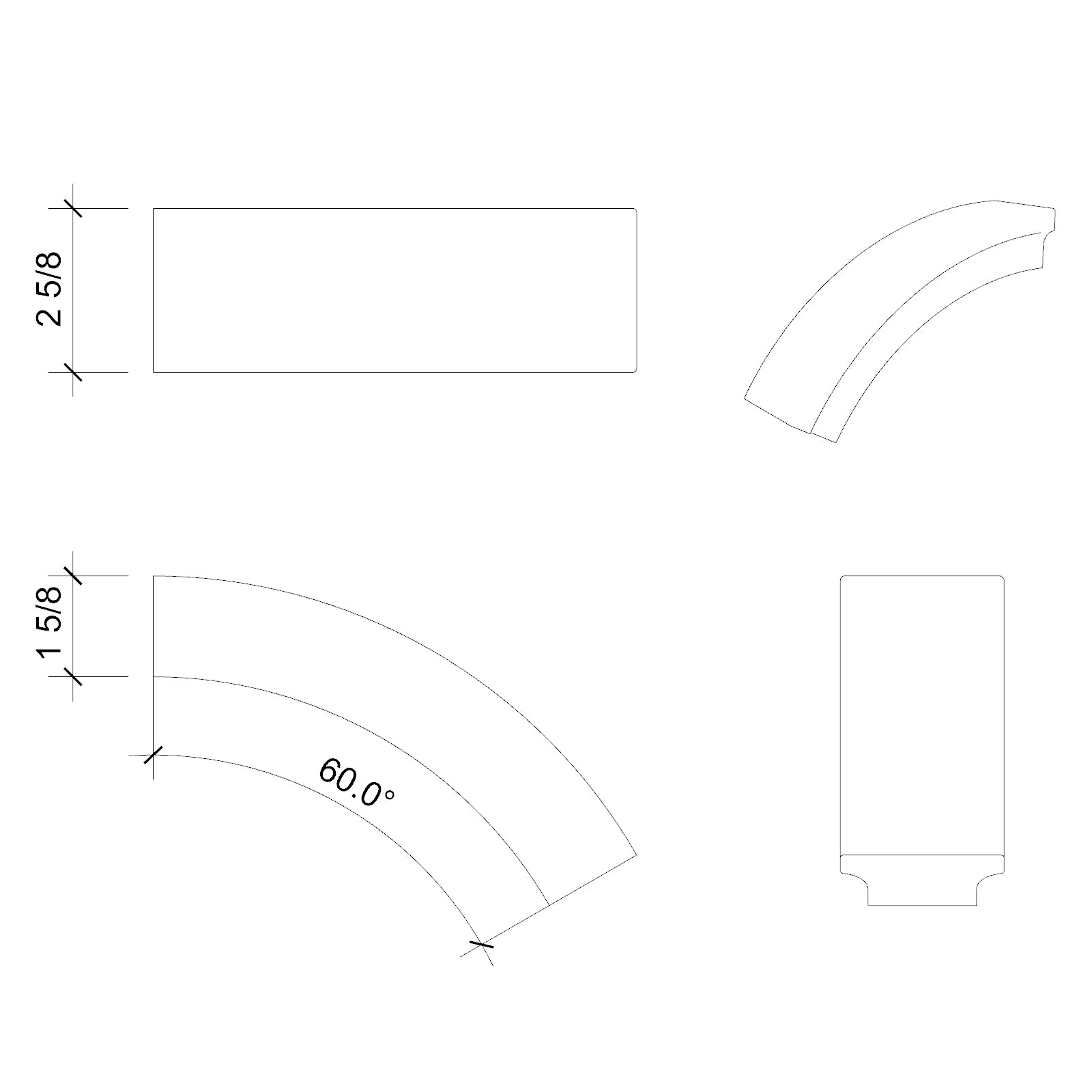 Fitting M8413 - Over Easing 60º