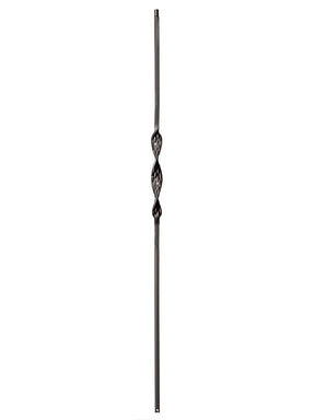 Iron Baluster 9010 - 1/2" Square - Single Ribbon