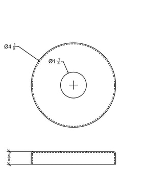 4GR-FLG Brass Flange for 1-3/16" Round Iron Newel