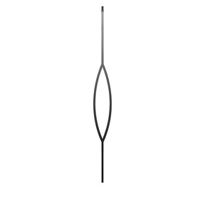 Iron Baluster 9093 - 1/2" Square - Pointed Oval