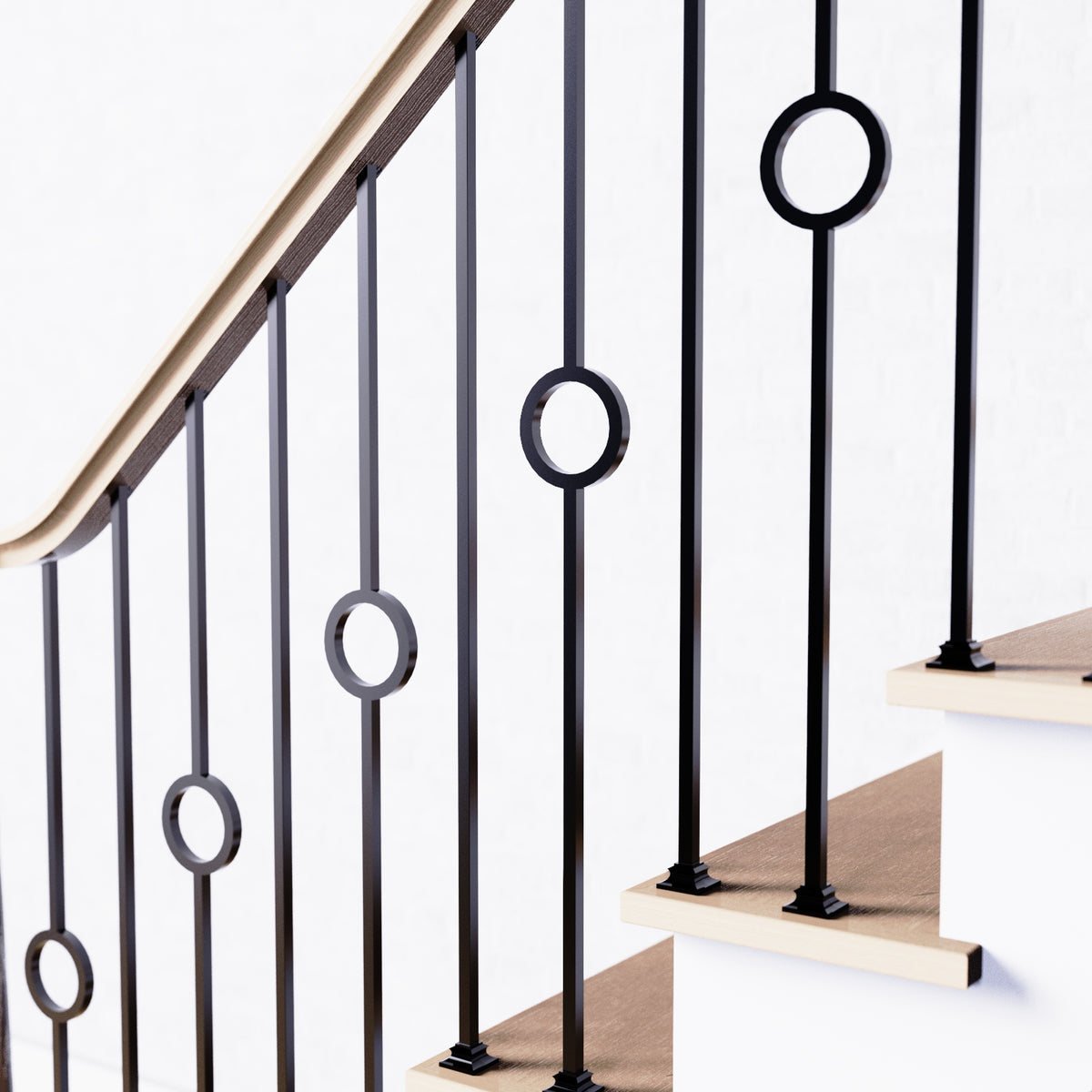 Iron Baluster 9050 - 1/2" Square - Single Ring