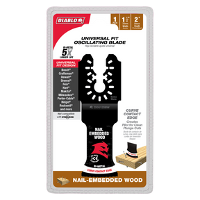 Diablo Starlock Bi-Metal Oscillating Blades for Nail-Embedded Wood