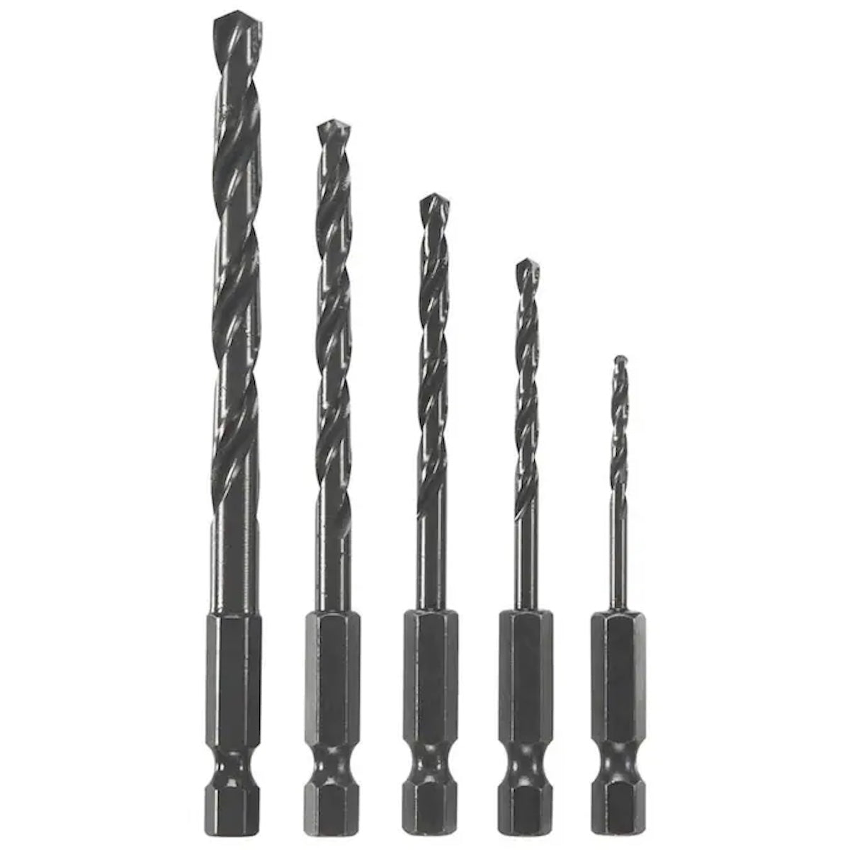 Bosch 5 Piece Impact Tough Black Oxide Drill Bit Set (BL5IM)