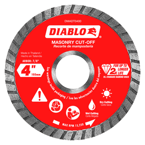 Diablo Diamond Turbo Cut-Off Discs for Masonry