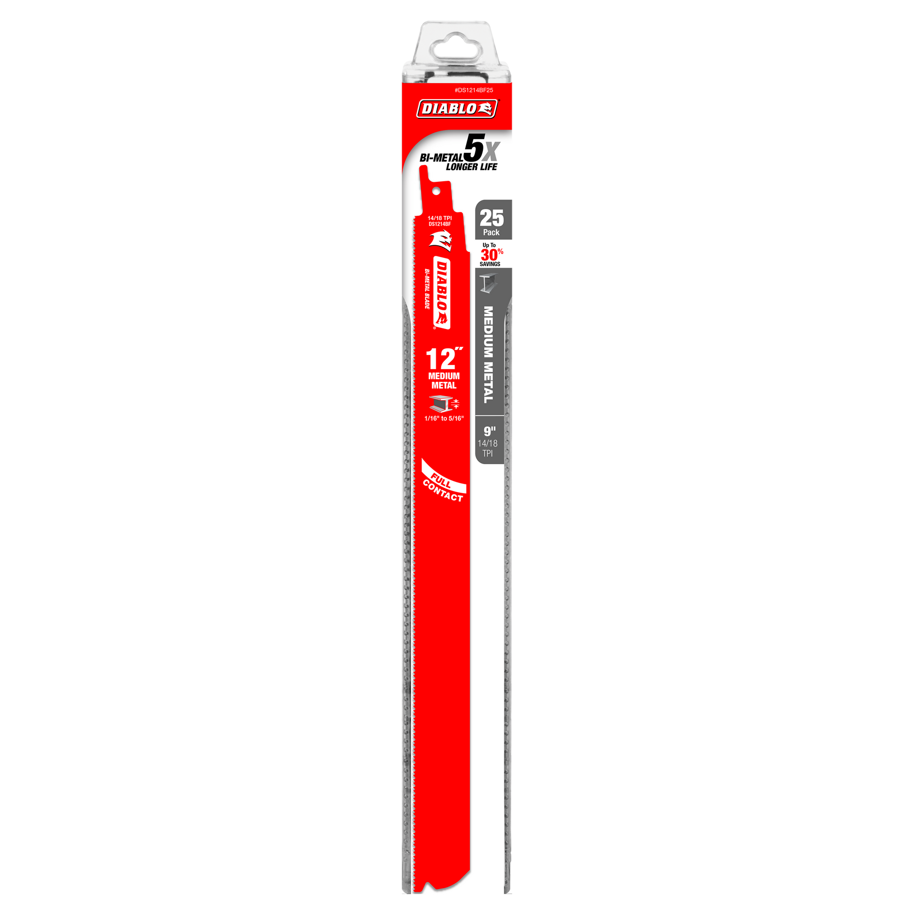 Diablo Bi-Metal Recip Blade for Medium Metal Cutting