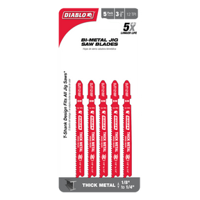 Diablo Bi-Metal T-Shank Jig Saw Blades for Thick Metal