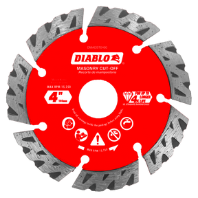 Diablo Diamond Segmented Turbo Cut-Off Discs for Masonry