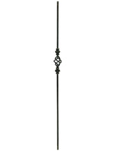 Iron Baluster 9077 - 1/2" Square - Single Basket w/ Knuckles