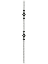 Iron Baluster 9041 - 9/16" Hammered Face - Double Diamond