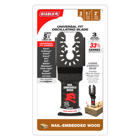 Diablo Starlock Bi-Metal Oscillating Blades for Nail-Embedded Wood