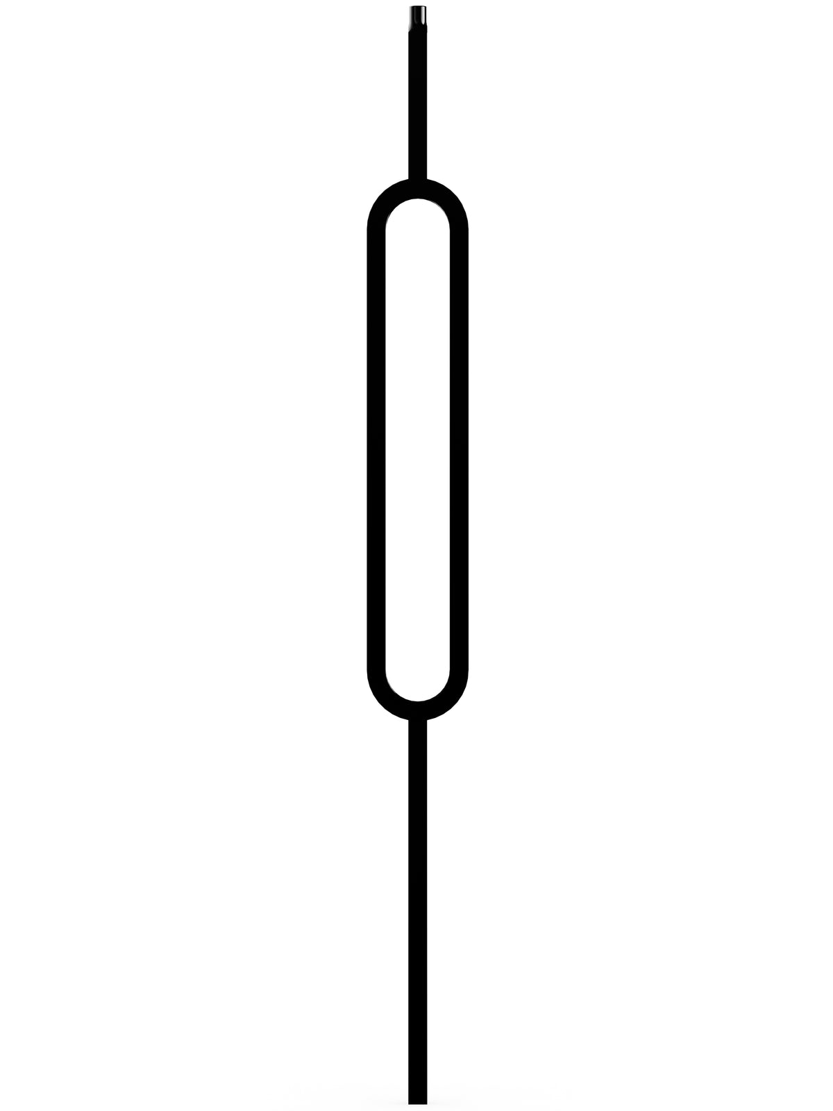 Mega Iron Baluster 9988 - 3/4" Square - Hoop Oval